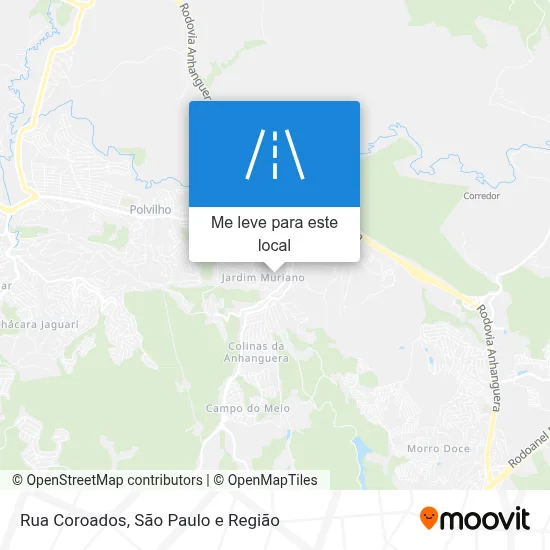 Rua Coroados mapa
