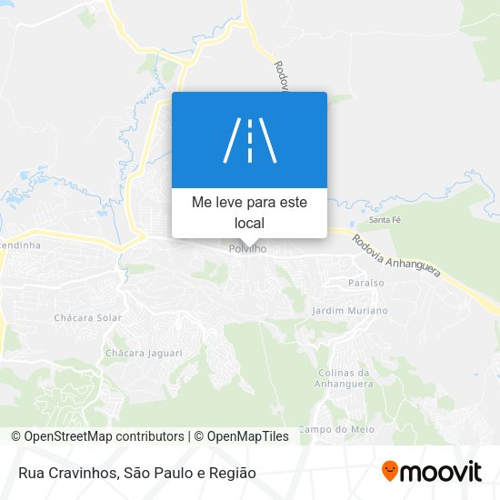 Rua Cravinhos mapa