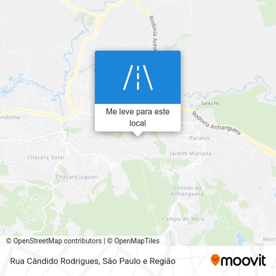 Rua Cândido Rodrigues mapa