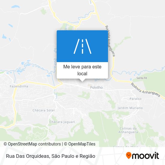 Rua Das Orquídeas mapa