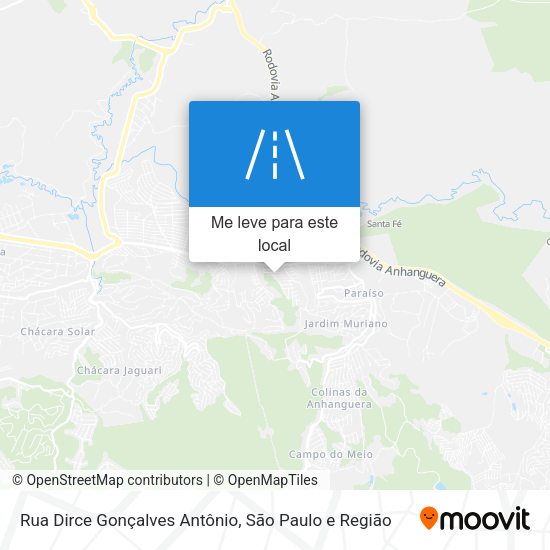 Rua Dirce Gonçalves Antônio mapa
