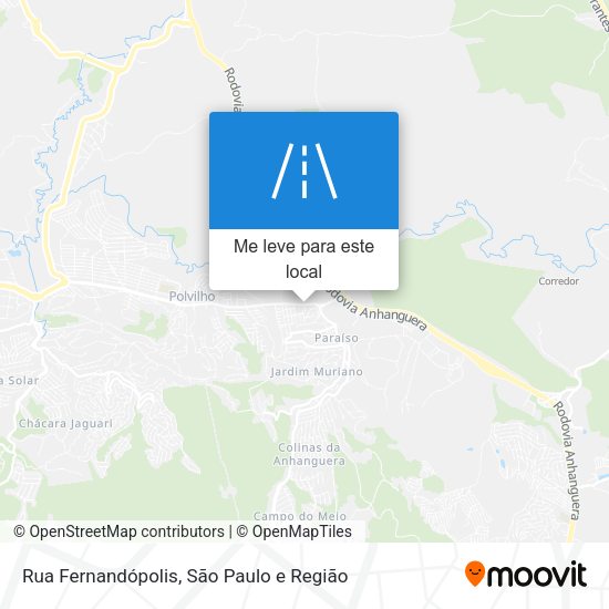 Rua Fernandópolis mapa