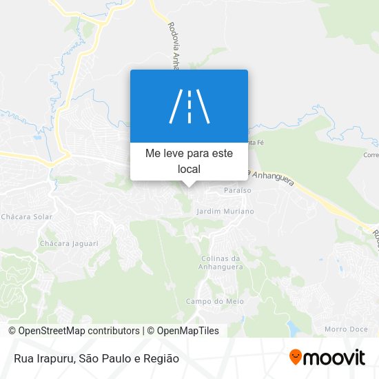 Rua Irapuru mapa