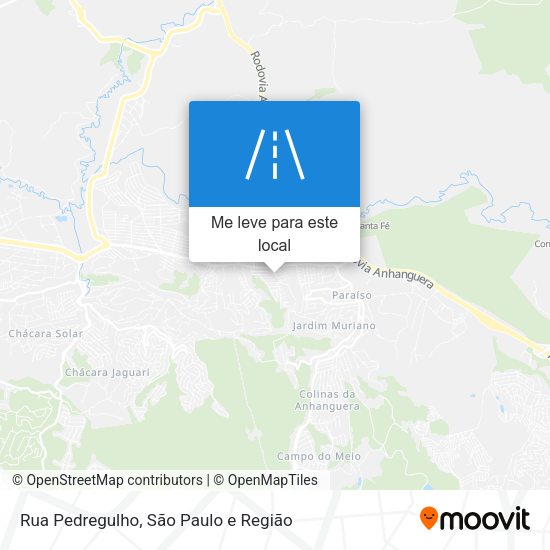 Rua Pedregulho mapa