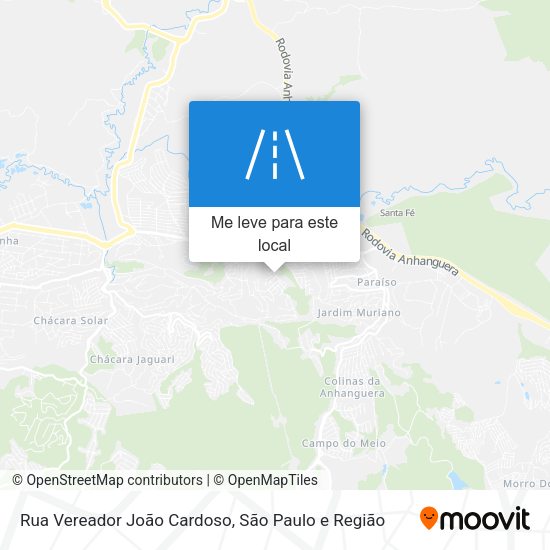 Rua Vereador João Cardoso mapa