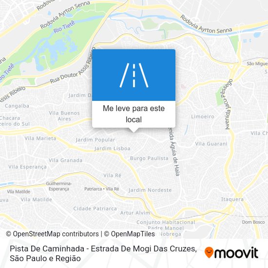 Pista De Caminhada - Estrada De Mogi Das Cruzes mapa