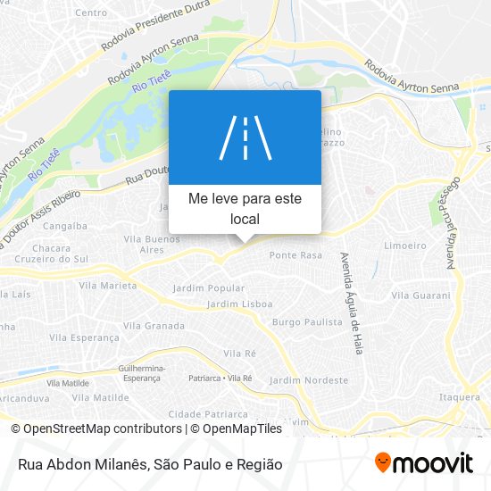 Rua Abdon Milanês mapa