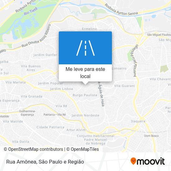 Rua Amônea mapa