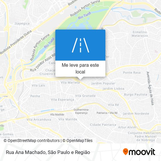 Rua Ana Machado mapa