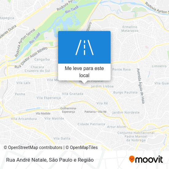 Rua André Natale mapa