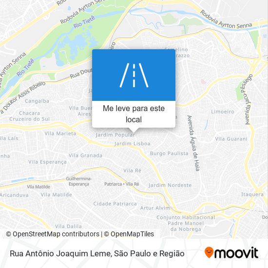 Rua Antônio Joaquim Leme mapa