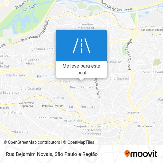 Rua Bejamim Novais mapa