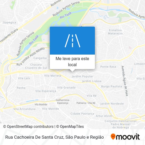 Rua Cachoeira De Santa Cruz mapa