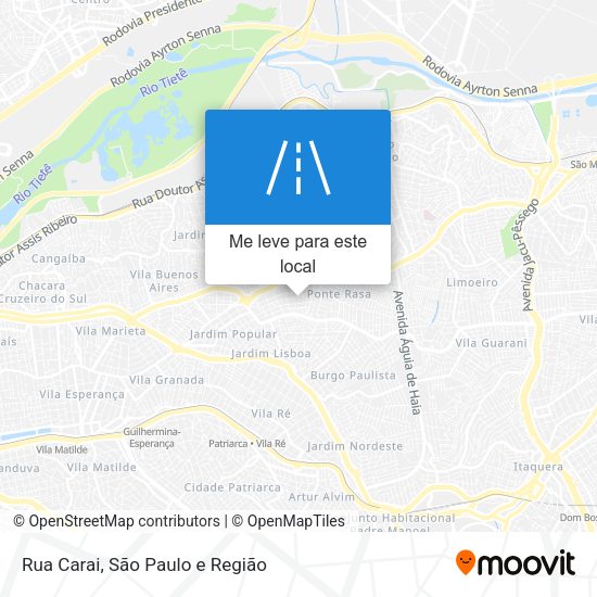 Rua Carai mapa