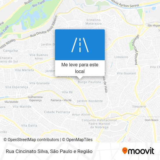 Rua Cincinato Silva mapa