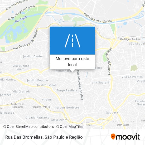 Rua Das Bromélias mapa