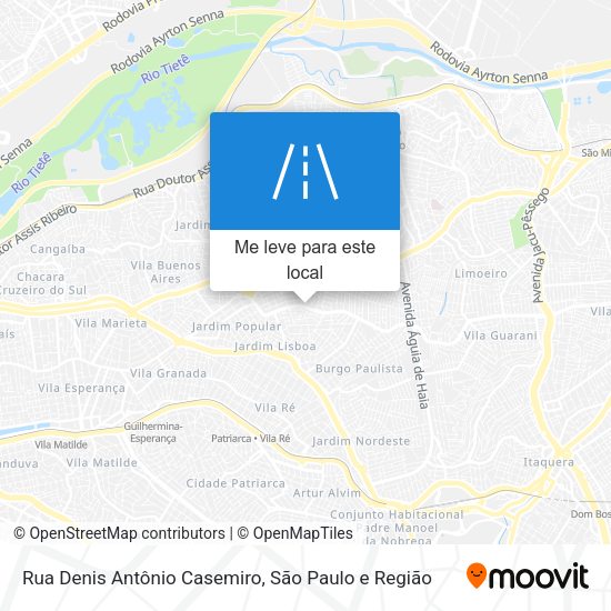 Rua Denis Antônio Casemiro mapa