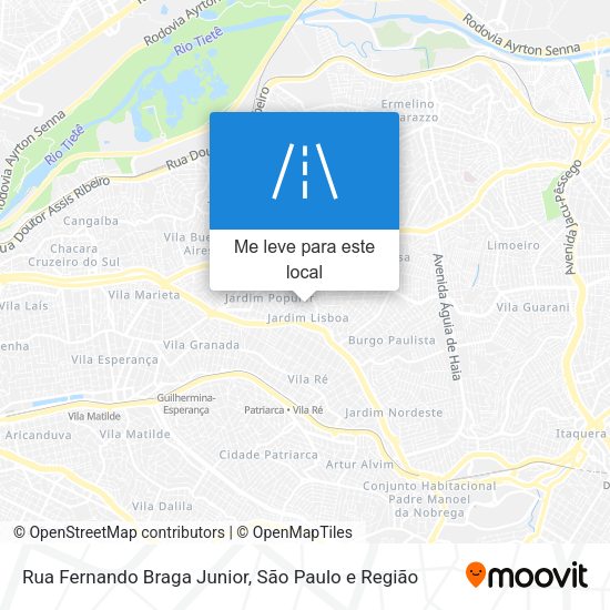 Rua Fernando Braga Junior mapa