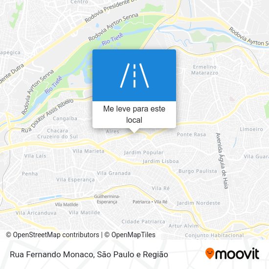 Rua Fernando Monaco mapa
