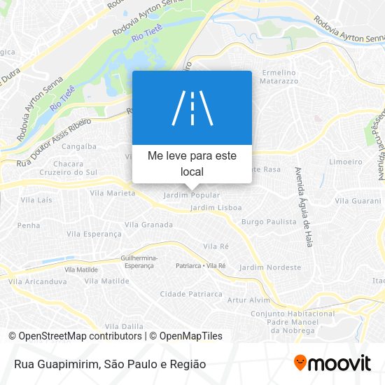 Rua Guapimirim mapa