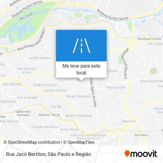 Rua Jacó Bertilon mapa