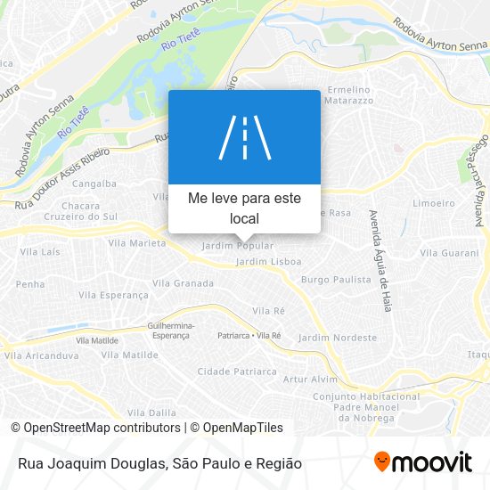 Rua Joaquim Douglas mapa