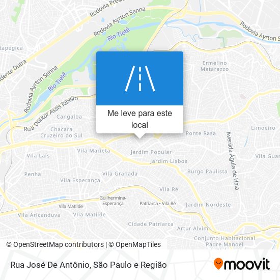 Rua José De Antônio mapa