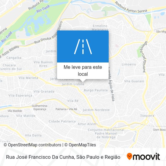 Rua José Francisco Da Cunha mapa