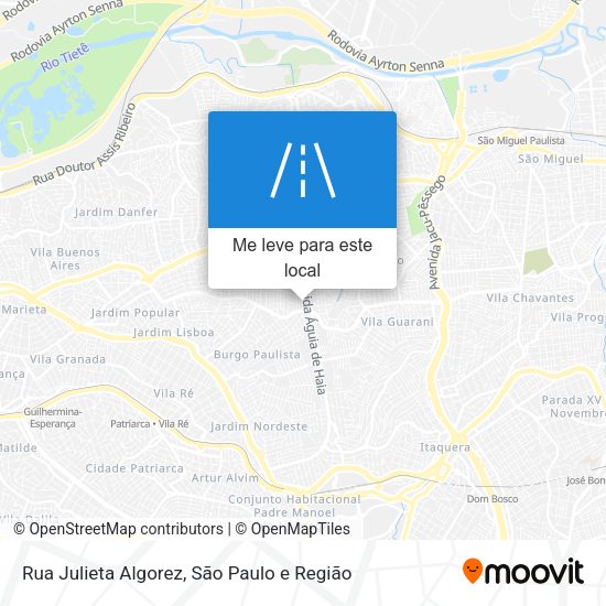 Rua Julieta Algorez mapa