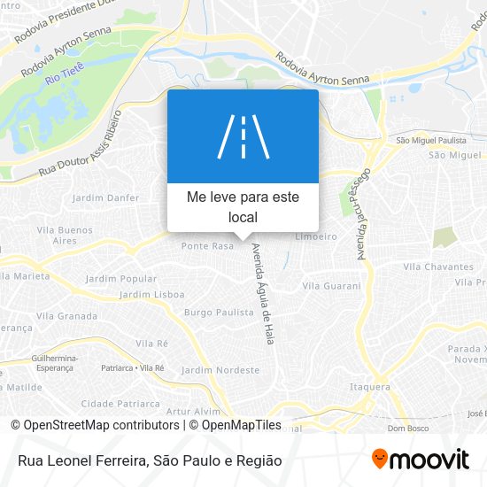 Rua Leonel Ferreira mapa