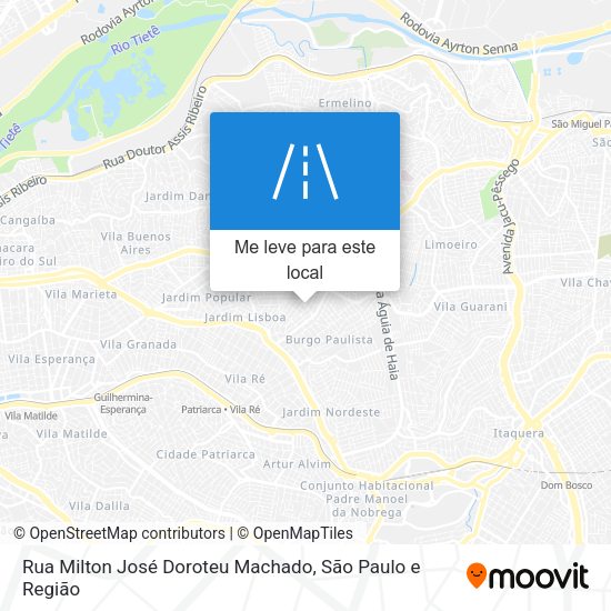 Rua Milton José Doroteu Machado mapa