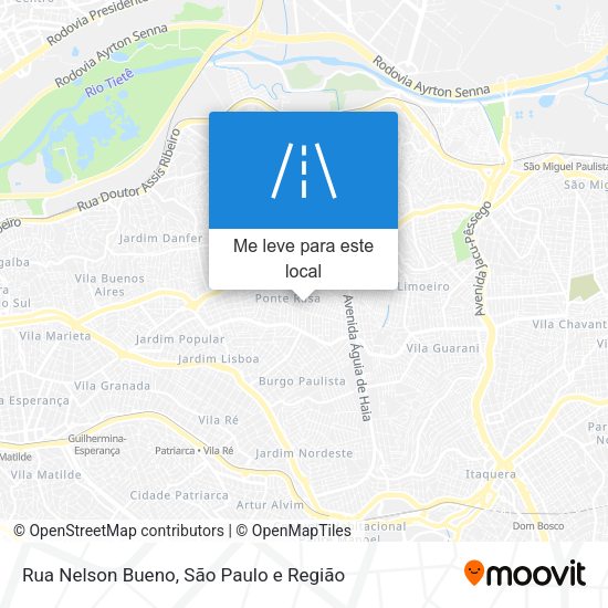 Rua Nelson Bueno mapa