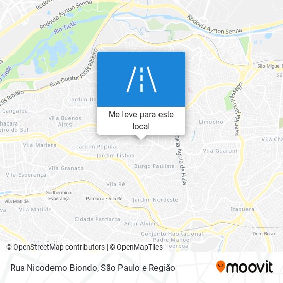 Rua Nicodemo Biondo mapa