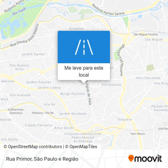 Rua Primor mapa