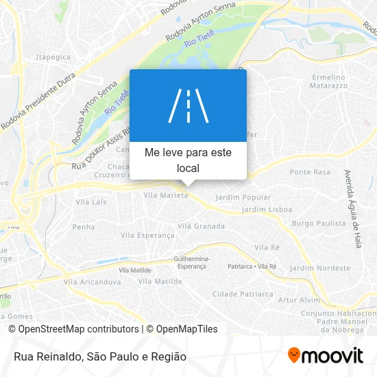 Rua Reinaldo mapa