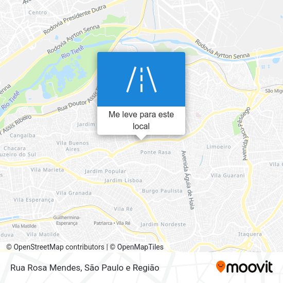 Rua Rosa Mendes mapa