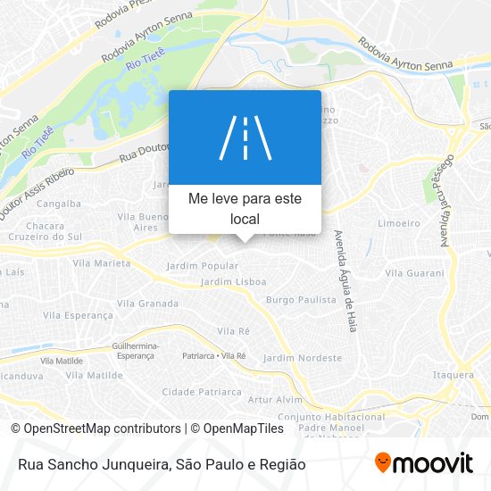 Rua Sancho Junqueira mapa