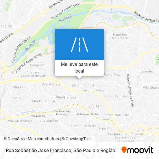 Rua Sebastião José Francisco mapa