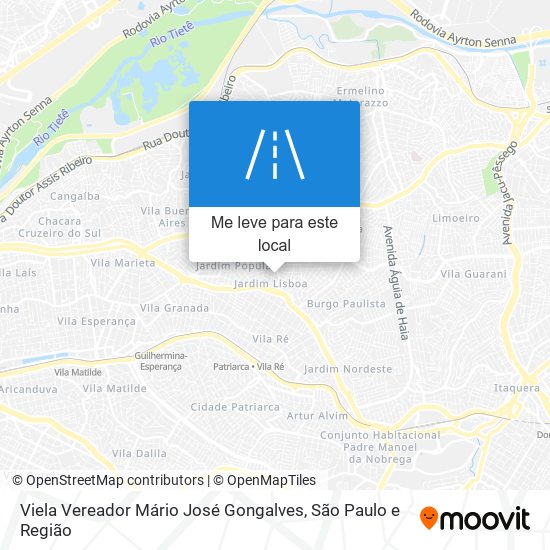 Viela Vereador Mário José Gongalves mapa