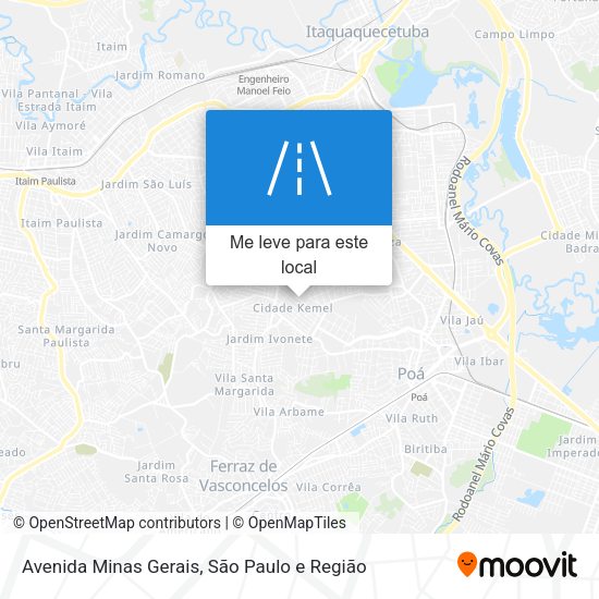 Avenida Minas Gerais mapa