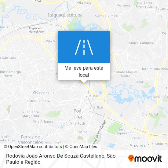 Rodovia João Afonso De Souza Castellano mapa