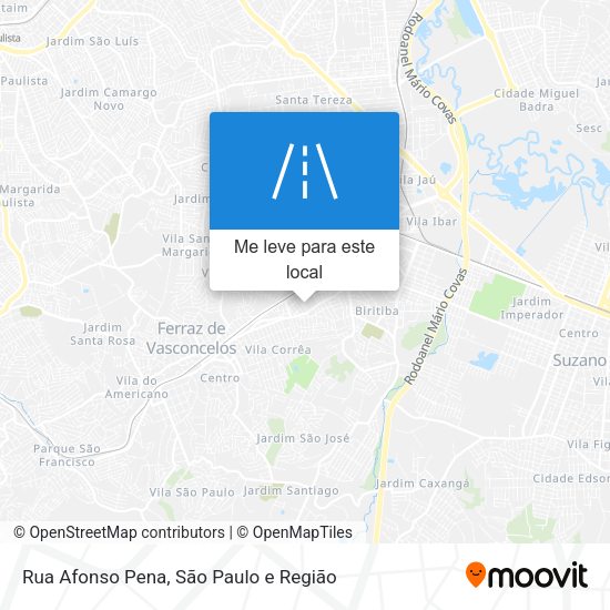 Rua Afonso Pena mapa