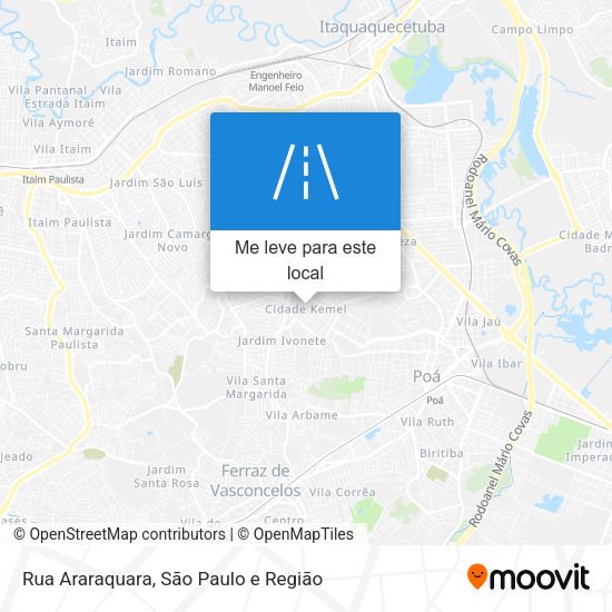 Rua Araraquara mapa