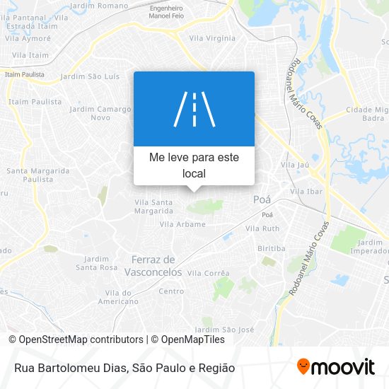 Rua Bartolomeu Dias mapa