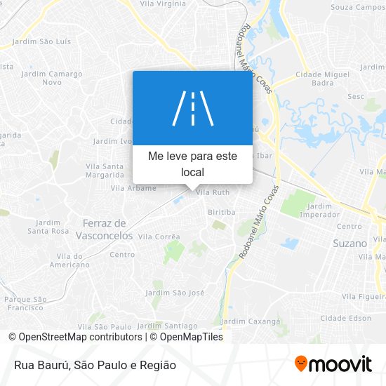 Rua Baurú mapa
