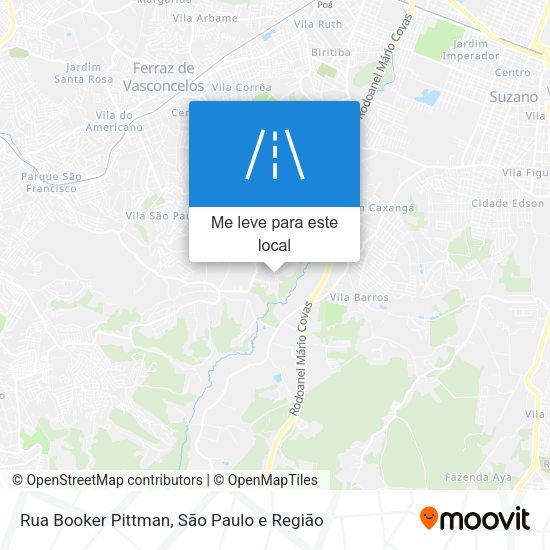 Rua Booker Pittman mapa