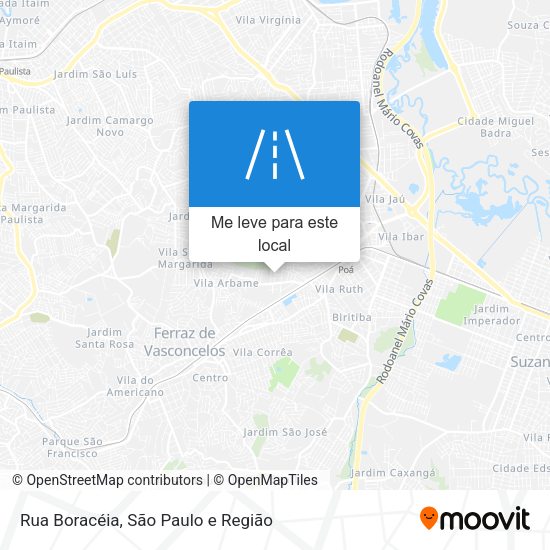 Rua Boracéia mapa