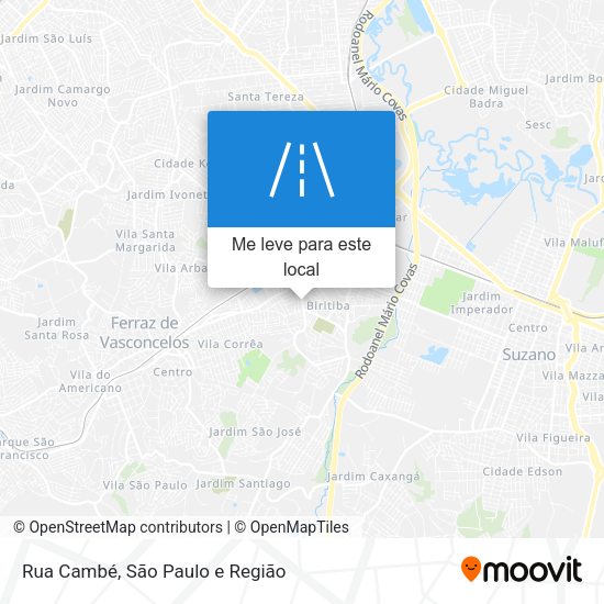 Rua Cambé mapa
