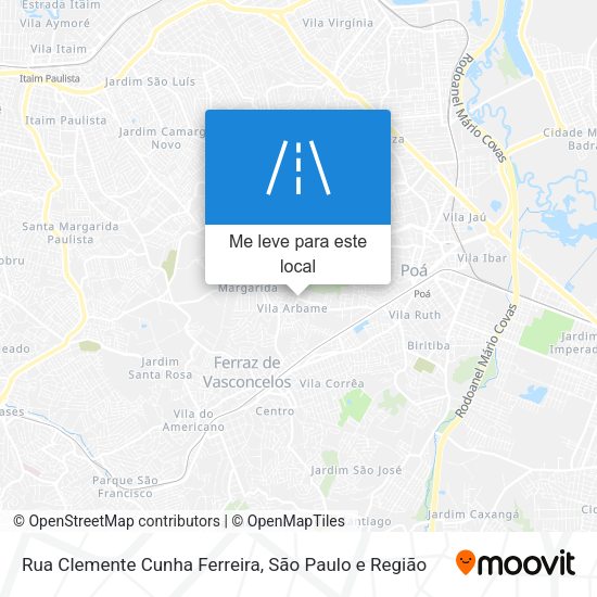 Rua Clemente Cunha Ferreira mapa