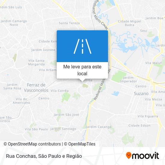 Rua Conchas mapa